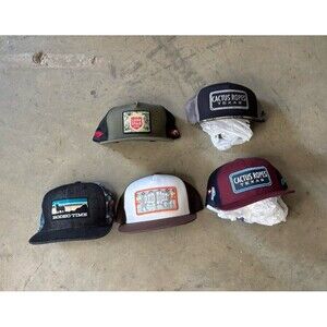Lot of 5 Country Blue Collar SnapBack Hat Hooey Red Dirt Rodeo Time
